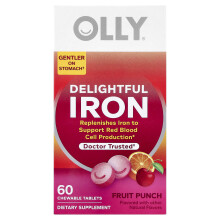 OLLY, Delightful Eisen, 4+, Frucht-Punch, 60 Kautabletten