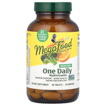 MegaFood, Multivitamină Zilnică, Fără Fier, 90 Tablete