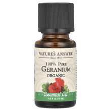 Nature's Answer, 100% reines organisches Aromaoel, Geranium, 0,5 fl oz (15 ml)