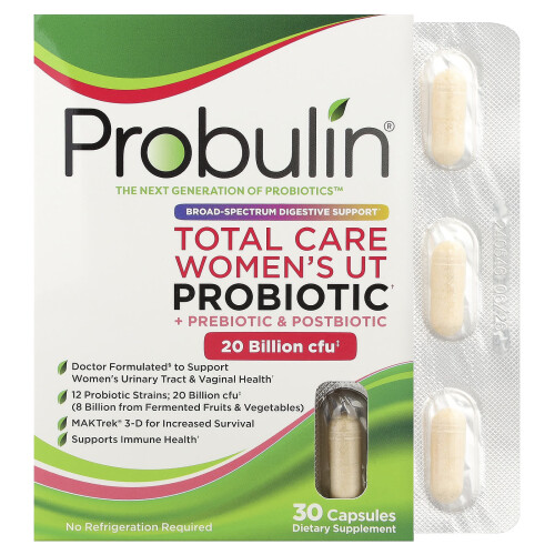 Probulin, Total Care Γυναικείων UT Προβιοτικό, 20 Δισεκατομμύρια CFU, 30 Φιαλίδια