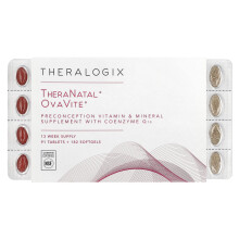 TheraNatal, OvaVite, 91 Tabletas + 182 Softgels