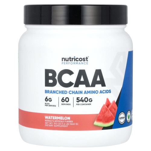 Nutricost, Performance, BCAA, Vandmelon, 1,2 lb (540 g)