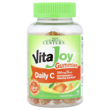 21st Century, VitaJoy, Daily C Gummies, Citrus, 250 mg, 60 Vegetarian Gummies (125 mg per Gummy)