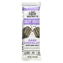 Little Secrets, Donkere Chocolade Crispy Wafers, Met Zeezout, 1.4 oz (40 g)