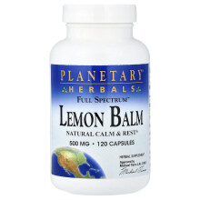 Planetary Herbals, Full Spectrum Lemon Balm, 500 mg, 120 Kapsler (250 mg per Kapsel)