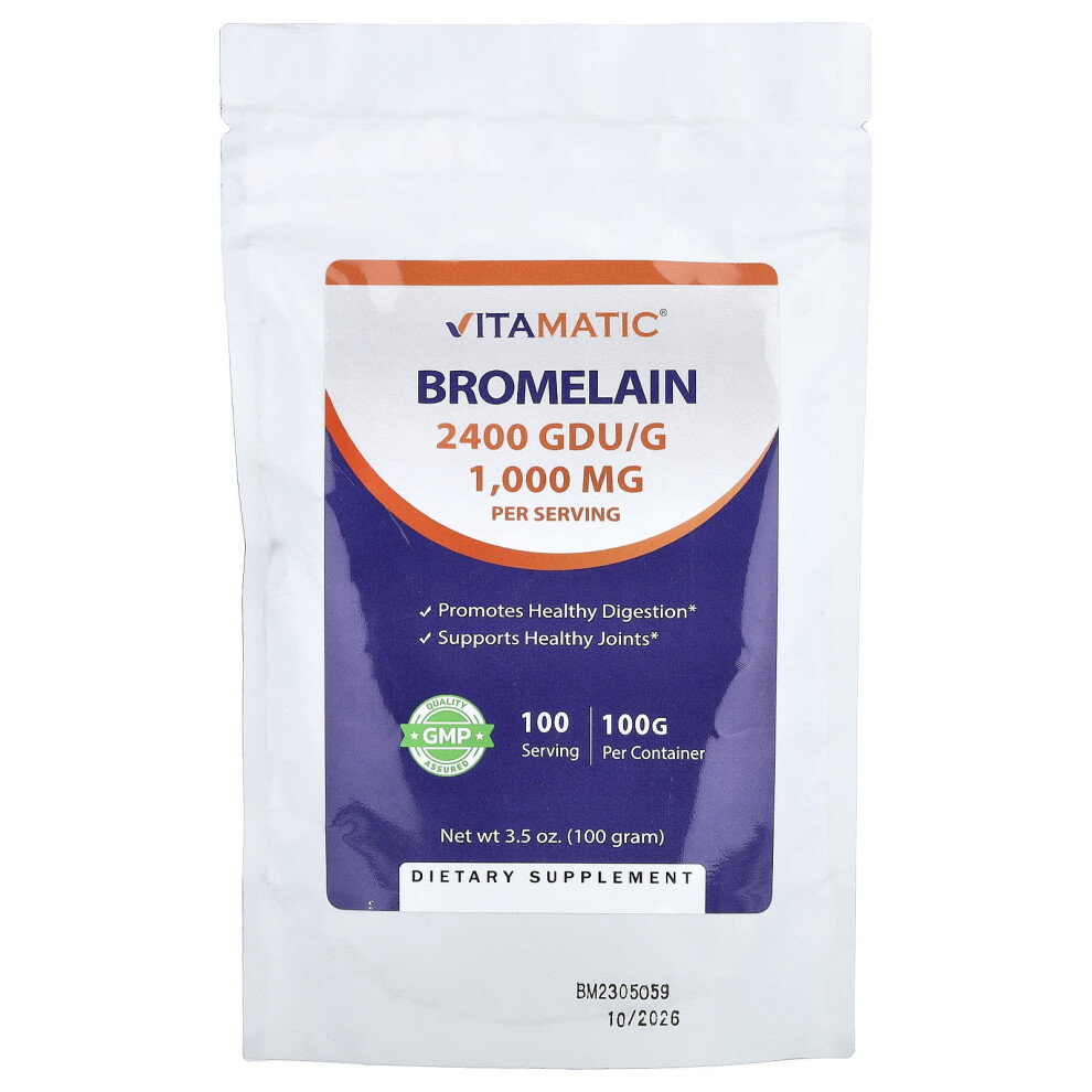 Vitamatic , Bromelain, 3.5 Oz (100 G)