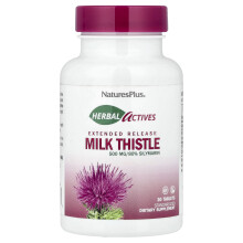 NaturesPlus, Herbal Actives, Lopuch, Rozšířená Release, 500 mg, 30 Tablet