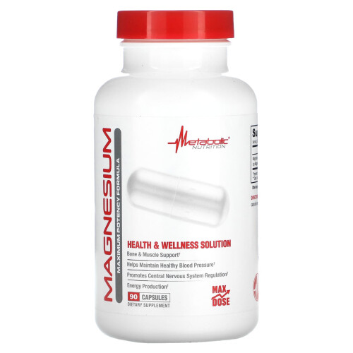 Metabolic Nutrition, Μαγνήσιο, Φορμούλα Μέγιστης Δυνατότητας, 90 Καψούλια