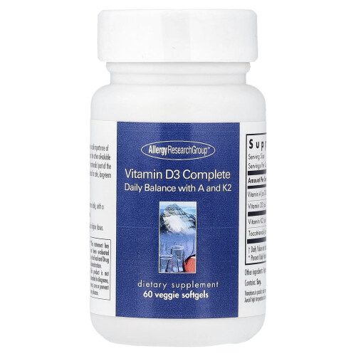 Allergy Research Group Allergy Research Group, Vitamiini D3 Complete, 60 kasvikapselia