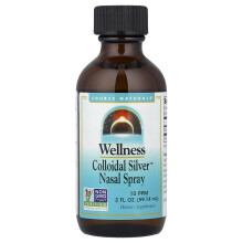 Source Naturals, Welzijn, Colloïdaal Zilver Neus Spray, 10 PPM, 2 fl oz (59,14 ml) (10 PPM per 0,56 ml)