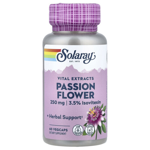 Solaray, Vital Extracts, Φυτό Πασιόν, 60 VegCaps