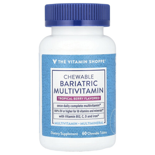 The Vitamin Shoppe, Μυρωδική Βαριατρική Πολυβιταμίνη, Tropical Berry, 60 Chewable Tablets