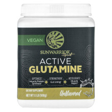 Sunwarrior, Sport, Aktywna Glutamina, Bez Smaku, 1,1 lbs (500 g)