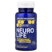 Natural Stacks, Neuro Liv, 60 Vegansk Kapselform