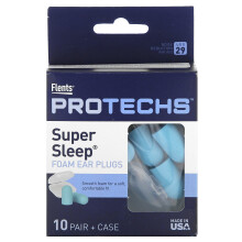 Flents, Protechs, Super Dormir, Plugs de Orelha de Espuma, 10 Par + Caixa