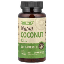 Deva, Óleo de Coco Vegetal, 90 Cápsulas Vegetais