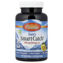 Carlson, Teen's Smart Catch, Natürliche Zitrone, 90 weiche Gelkapseln