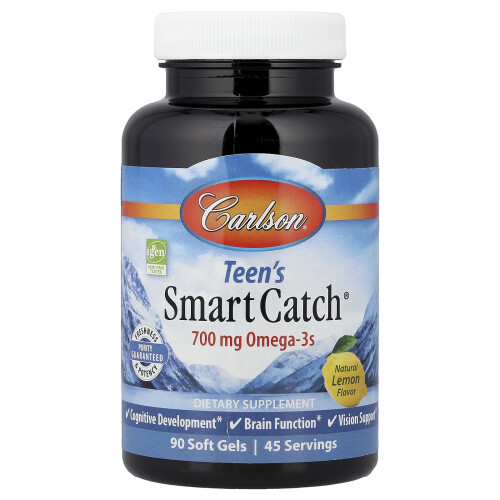Carlson, Teen's Smart Catch, Natural Lemon, 90 Gel Sofás