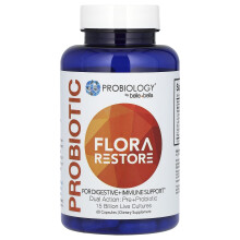 Belle+Bella, Probiotico, Flora Restore, 15 Miliardi di Culture Viventi, 60 Capsule