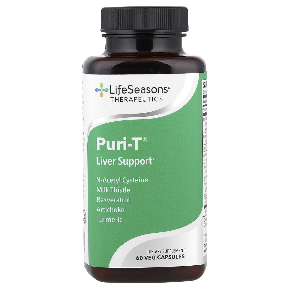 Lifeseasons , Puri-T, Liver Support, 60 Veg Capsules