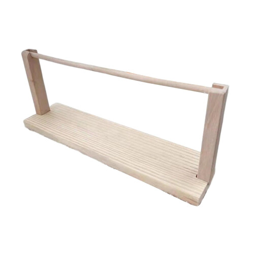 Wood Ribbon Organizer Tabletop Vintage Rotatable Practical Stand Wire Spool Rack 1