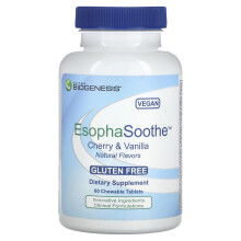 Nutra BioGenesis, EsophaSoothe, Csirke- és Vanília, 60 Emészthető Tabletta