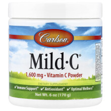 Carlson, Mild-C, Vitamiini C Pöly, 6 oz (170 g)