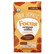 Four Sigmatic, Fókusz, Ökógi Kávé Lion's Mane Gomba & Yacon, Darab, Középső Sütés, 10 oz (283 g)