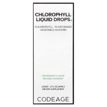 Codeage, Vegan, Chlorophyll+-Flüssigtröpfchen, Pfefferminze, 50 mg, 2 fl oz (60 ml)
