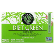 Triple Leaf Tea, Diet Groene Kruidenthee, Decaffeineerd, 20 Theeballen, 1.16 oz (33 g)
