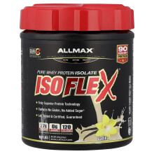 ALLMAX, Isoflex, Proteina de Lapte Pură Isolată, Vanilă, 0.9 lbs (425 g)