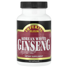 Imperial Elixir, Korejský bílý ginseng, 100 kapslí (500 mg na kapsli)