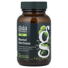 Gaia Herbs, Mentale Aufmerksamkeit, 60 flüssige Phyto-Kapseln (418 mg pro Kapsel)