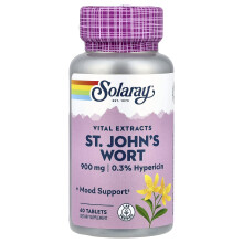 Solaray, St. John's Wort Vital Extrakte, 900 mg, 60 Tabletten