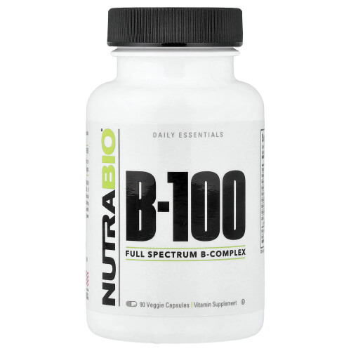 NutraBio, Β-100, 90 Βοτάνια Φιάλες