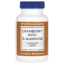 The Vitamin Shoppe, Kersen met D-Mannose, 60 plantaardige capsule