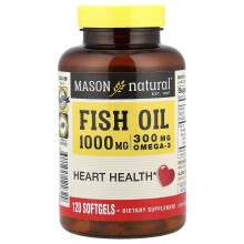 Mason Natural, Fiskolja, 1 000 mg, 120 Softgels