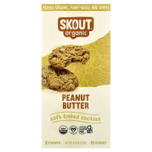 Skout Organic, Puhatestű Kek, Mogyoróvaj, 5 Pouches, 2 Kek (24 g) Mindegyik