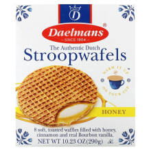 Daelmans, Stroopwafels, Honing, 8 Wafels, 10,23 oz (290 g)
