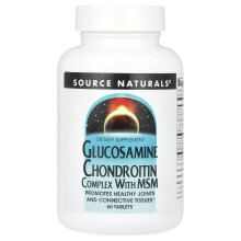 Source Naturals, Kompleks Glukozaminy Chondroityny Z MSM, 60 Tabletek