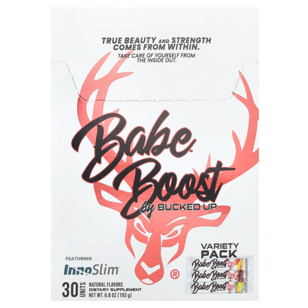 Bucked Up , Babe, Boost, Variety Pack, 30 Packets, 0.2 Oz Each