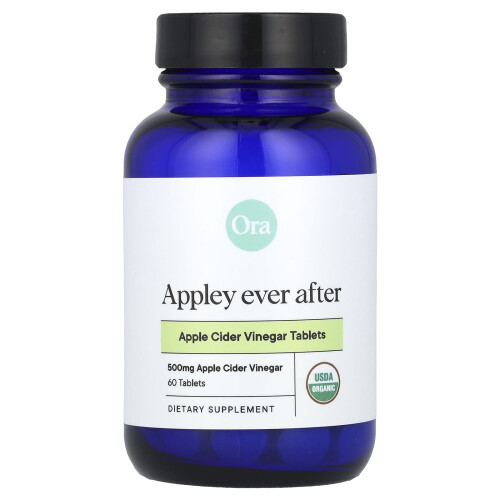 Ora, Appley Ever After, Apple Cider Vinegar Tablets, 500 mg , 60 Tablets
