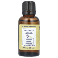 The Vitamin Shoppe, 100% Pure Essentiële Olie, Lavendel, 1 fl oz (30 ml)