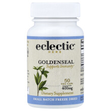 Eclectic Herb, Frystorkt, Goldenseal, 400 mg, 50 Veg kapslar