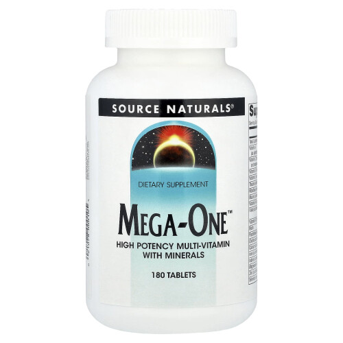 Source Naturals, Mega-One, High Potency Multi-Vitamin with Minerals, 180 Tablets
