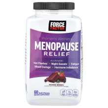 Force Factor, Frauen-Wohlbefinden, Menopause Relief, Gemischte Beere, 60 Weiche Kaugummis