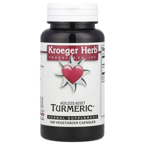 Kroeger Herb Co, Turmeric, 100 Vegetarian Capsules