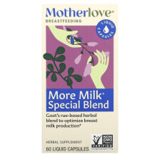 Motherlove, szoptatás, Több Tej Speciális Keverék, 60 folyékony kapszula