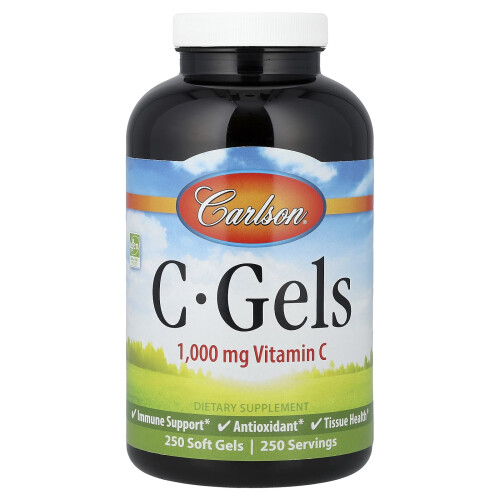 Carlson, C-Gelit, Vitamiini C, 1 000 mg, 250 Pehmoleipää