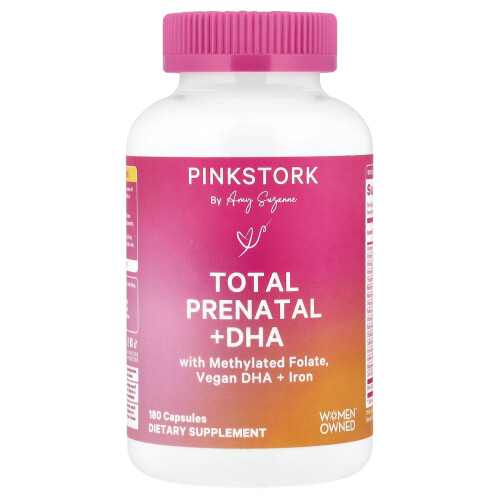 Pink Stork, Total Prenatal + DHA, 180 Cápsulas
